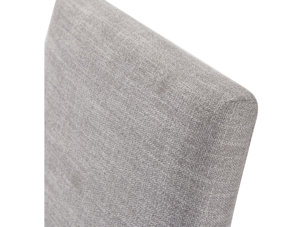 Omnia Dining Chair in Silver Linen and Brushed Stainless Steel - image 3