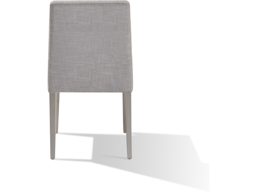 Omnia Dining Chair in Silver Linen and Brushed Stainless Steel - image 7
