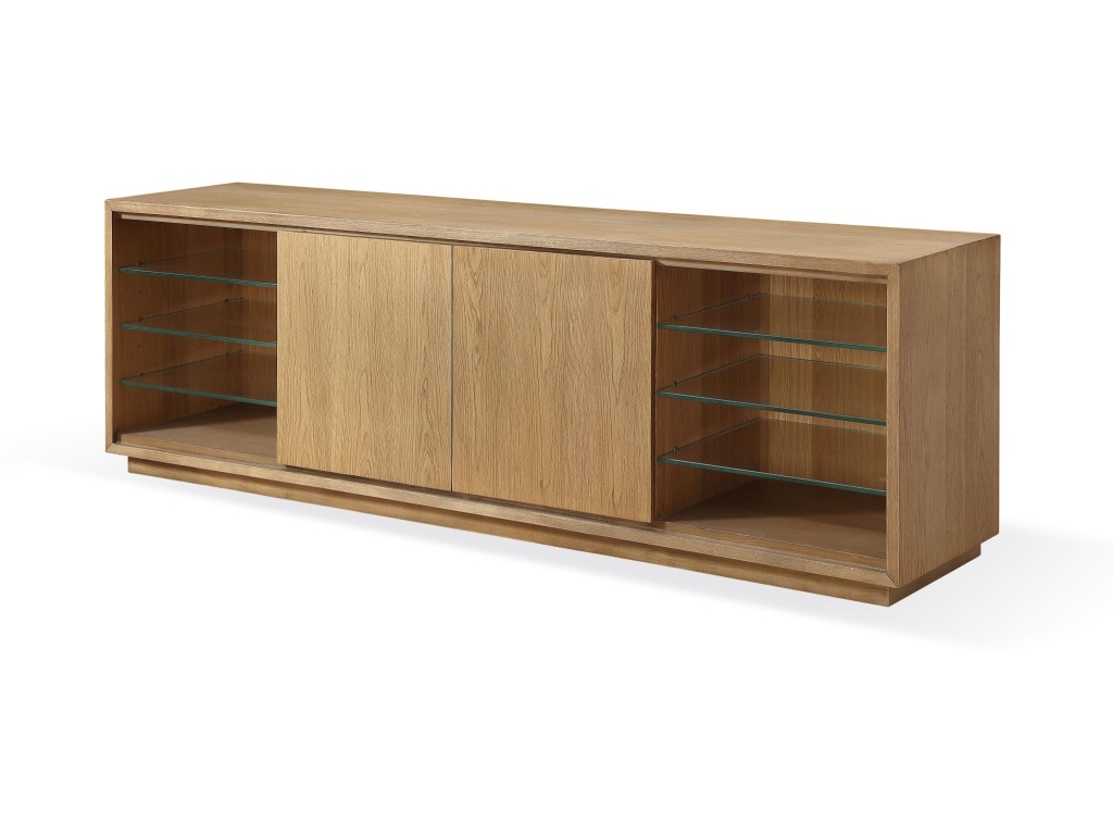 One Coastal Modern 84 inch TV Console in Bisque - image 2