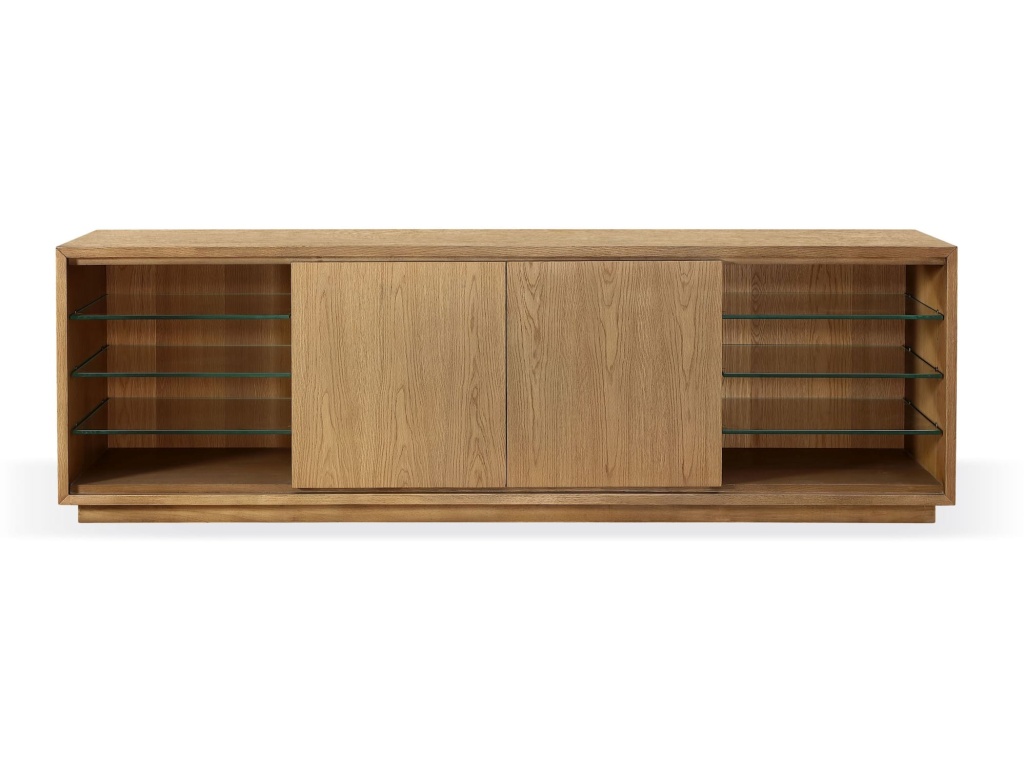 One Coastal Modern 84 inch TV Console in Bisque - main image