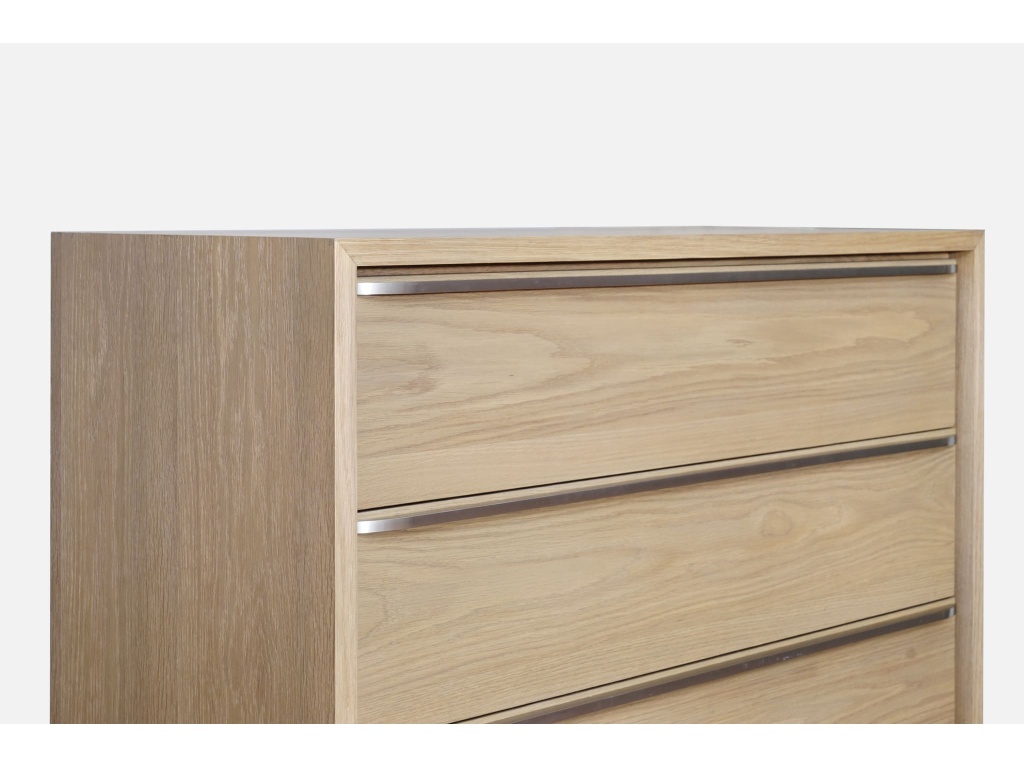 One Coastal Modern Five Drawer Chest in Bisque - image 2
