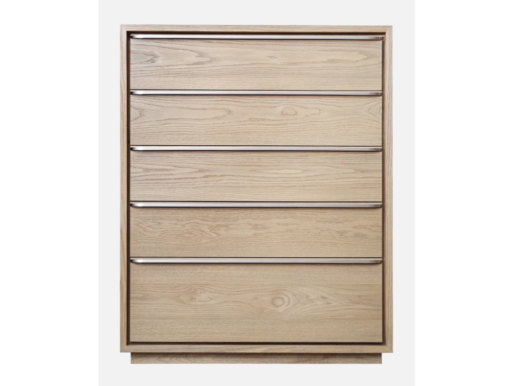 One Coastal Modern Five Drawer Chest in Bisque - main image