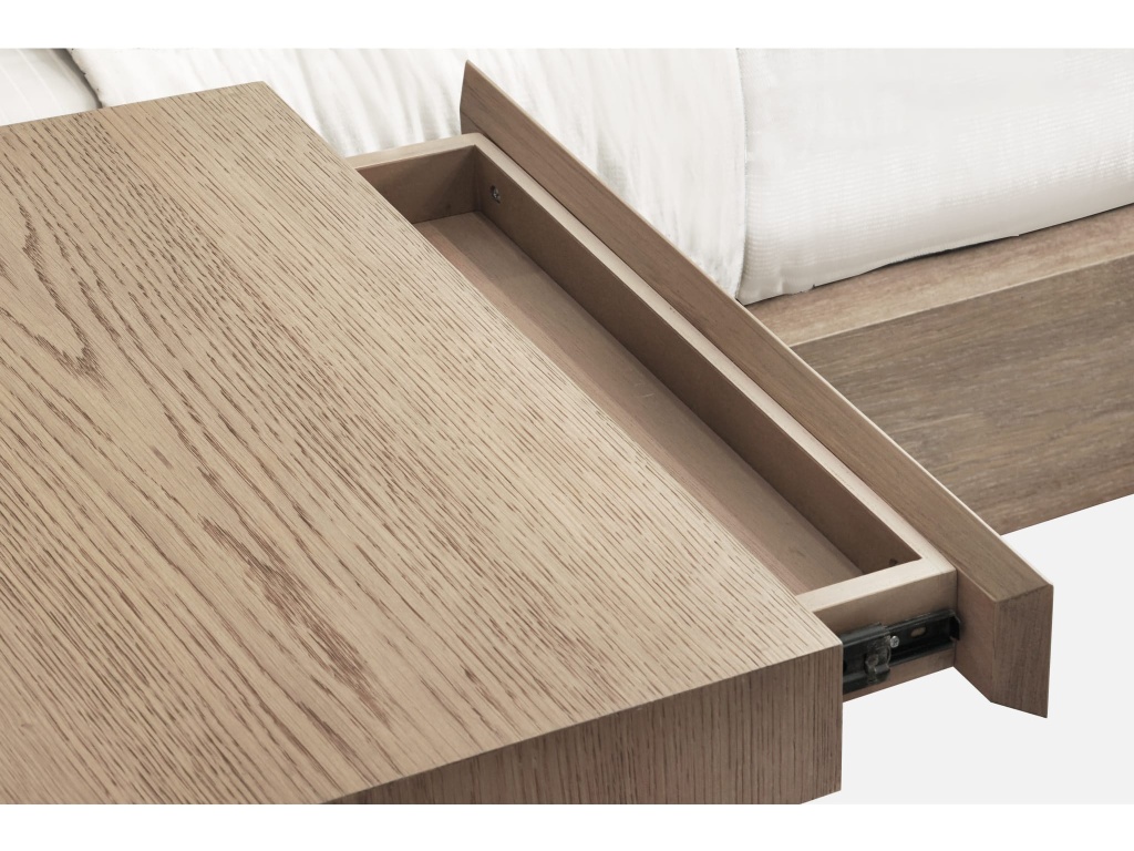 One Coastal Modern Live Edge Wall Bed with Floating Nightstands in Bisque - image 6