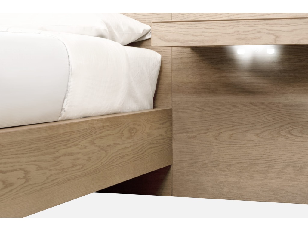 One Coastal Modern Live Edge Wall Bed with Floating Nightstands in Bisque - image 7