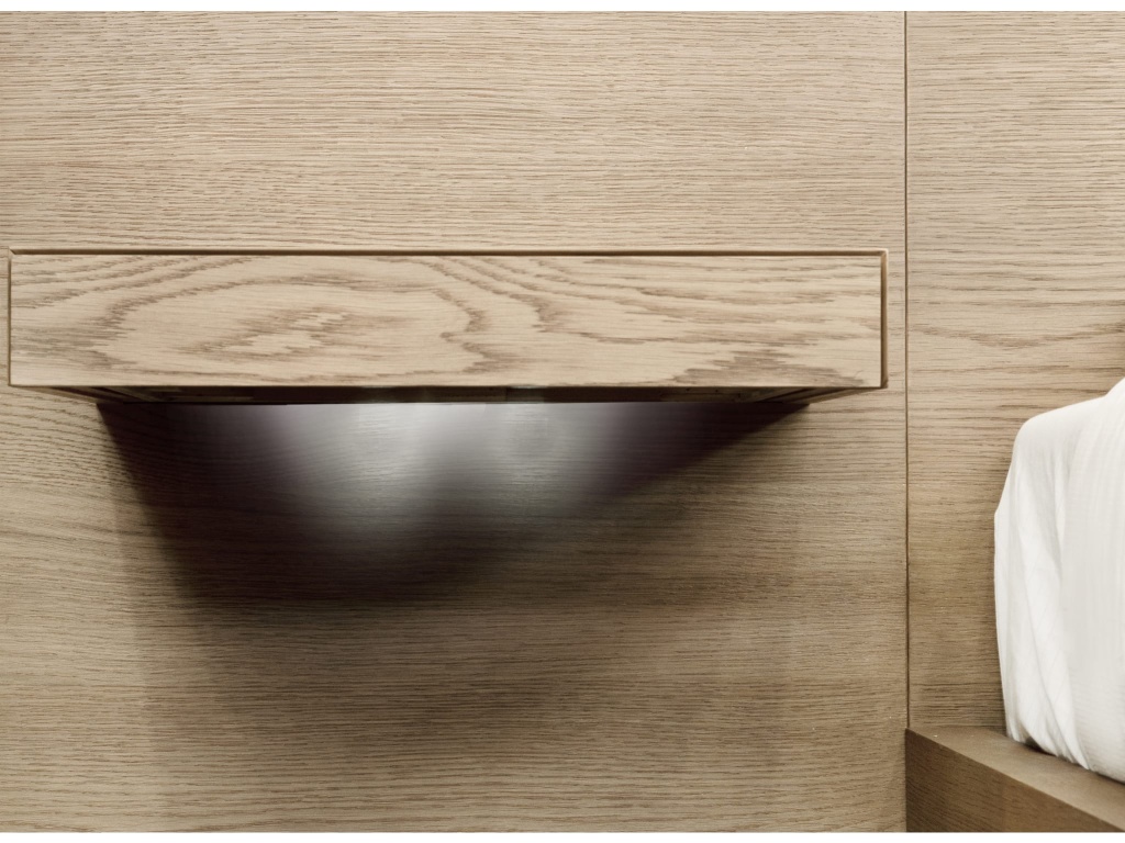 One Coastal Modern Live Edge Wall Bed with Floating Nightstands in Bisque - image 9