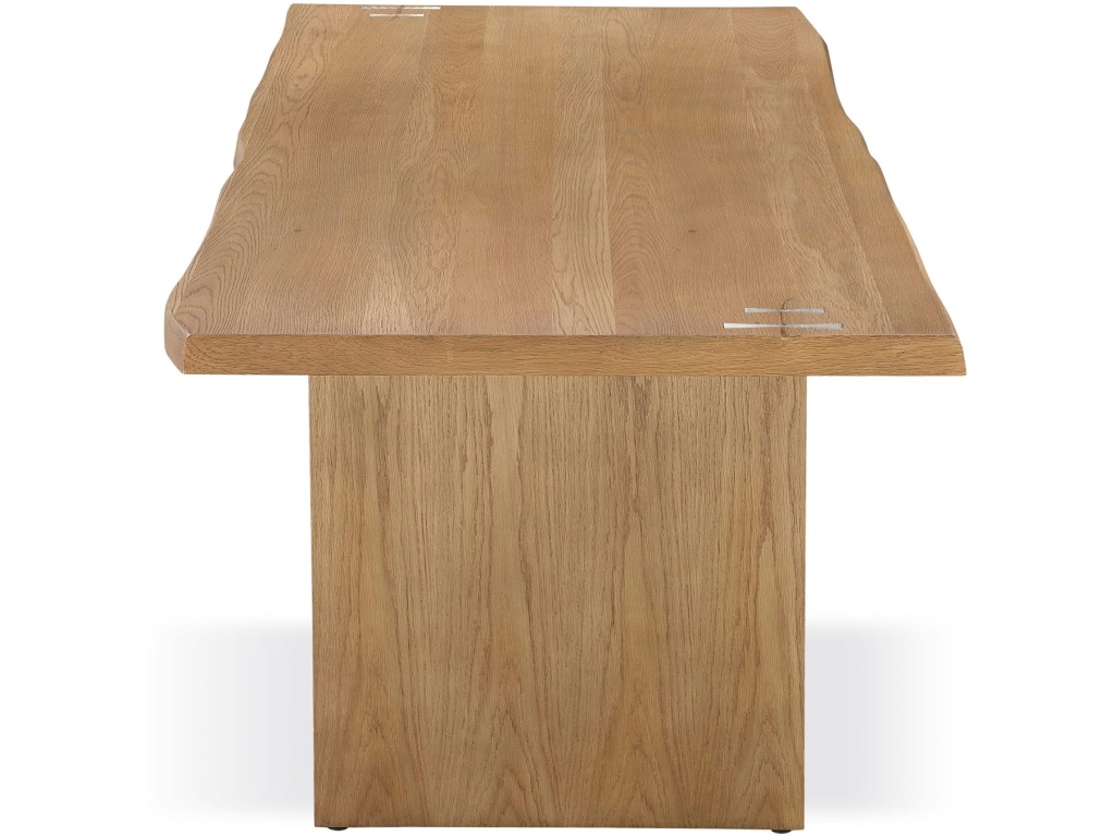 One Modern Coastal Live Edge Dining Table in White Oak - image 1