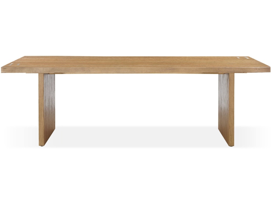 One Modern Coastal Live Edge Dining Table in White Oak - main image