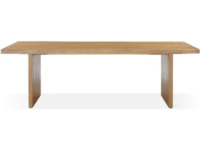 One Modern Coastal Live Edge Dining Table in White Oak