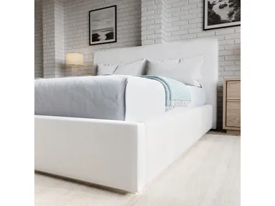 One Upholstered Footboard Storage Bed in Pearl - Alternative View