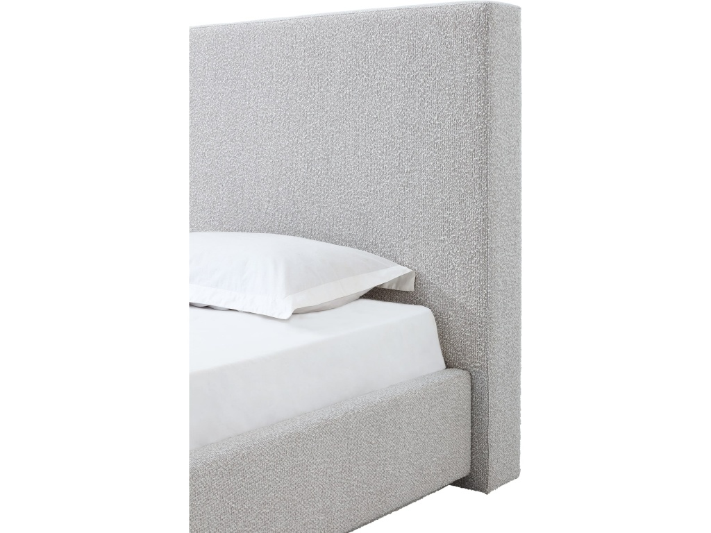 One Upholstered Platform Bed in Cotton Ball Boucle - image 2