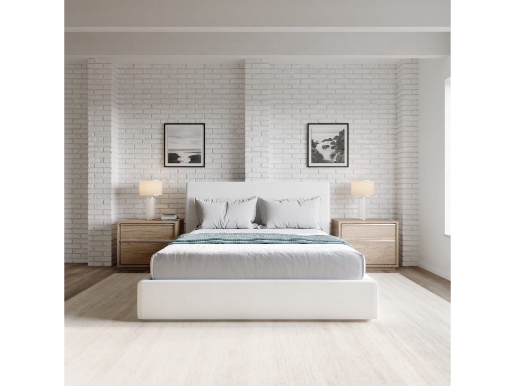 One Upholstered Platform Bed in Pearl - image 7