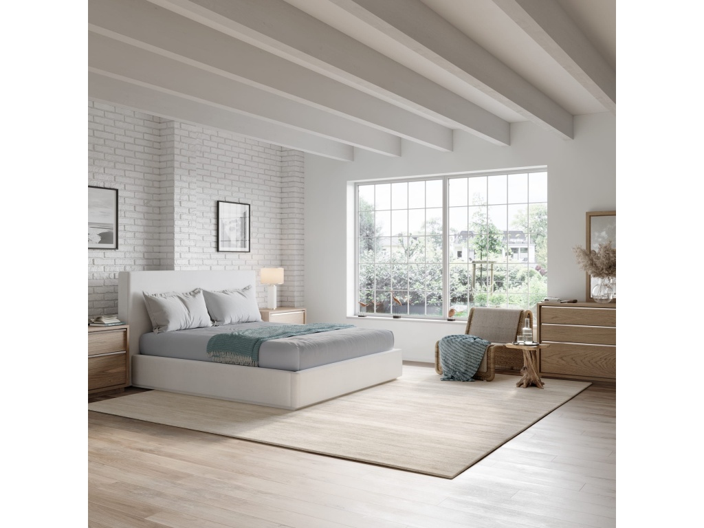 One Upholstered Platform Bed in Pearl - image 8