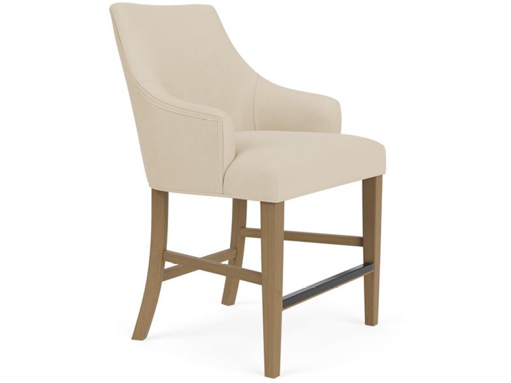 Swoop Arm Upholstered Stool - image 5