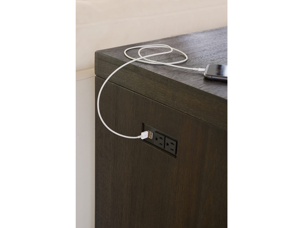 Oxford Gathering Table with USB/Power in Basalt Grey - image 2