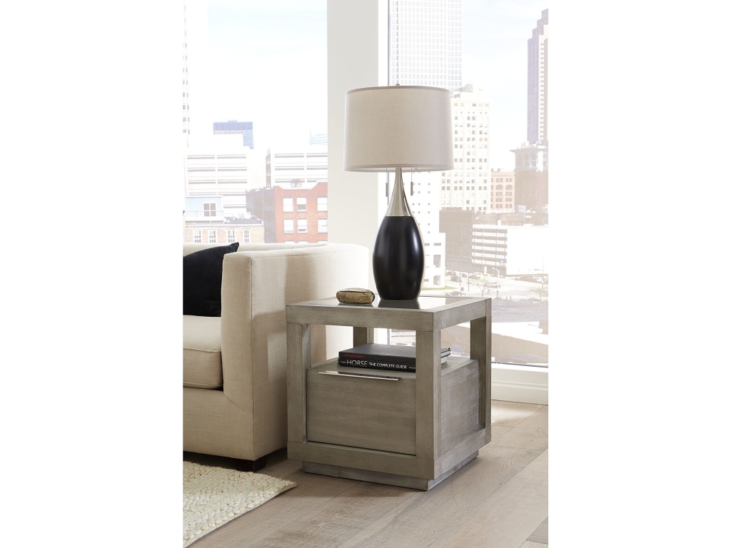 Oxford One-Drawer End Table in Mineral - main image