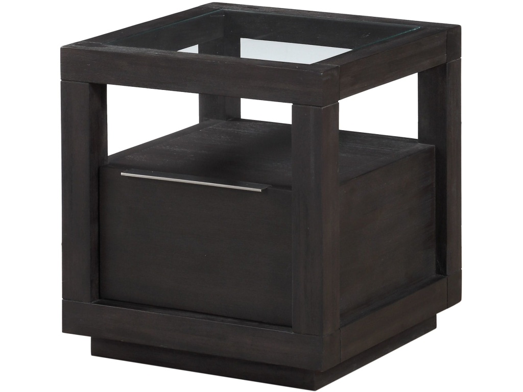 Oxford One Drawer End Table in Basalt Grey - image 2