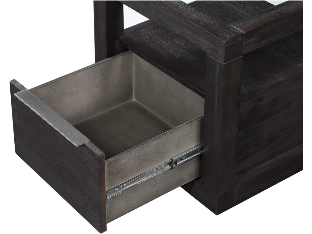 Oxford One Drawer End Table in Basalt Grey - image 4