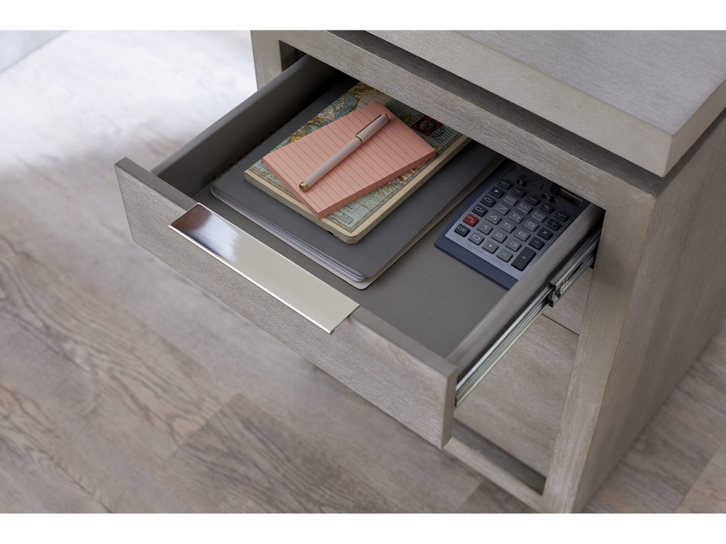 Oxford Three-Drawer Single Pedestal Desk in Mineral - image 3