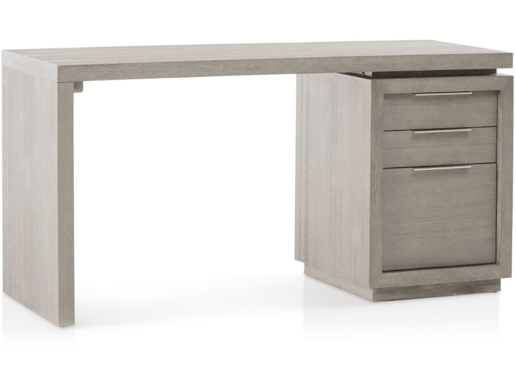 Oxford Three-Drawer Single Pedestal Desk in Mineral - image 4
