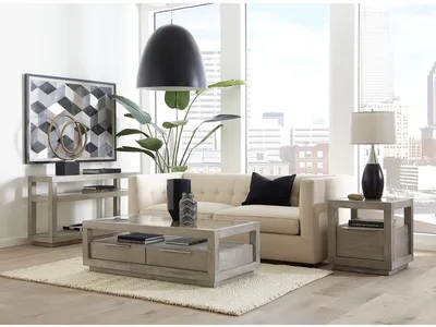 Oxford Two-Drawer Coffee Table in Mineral - Alternative View