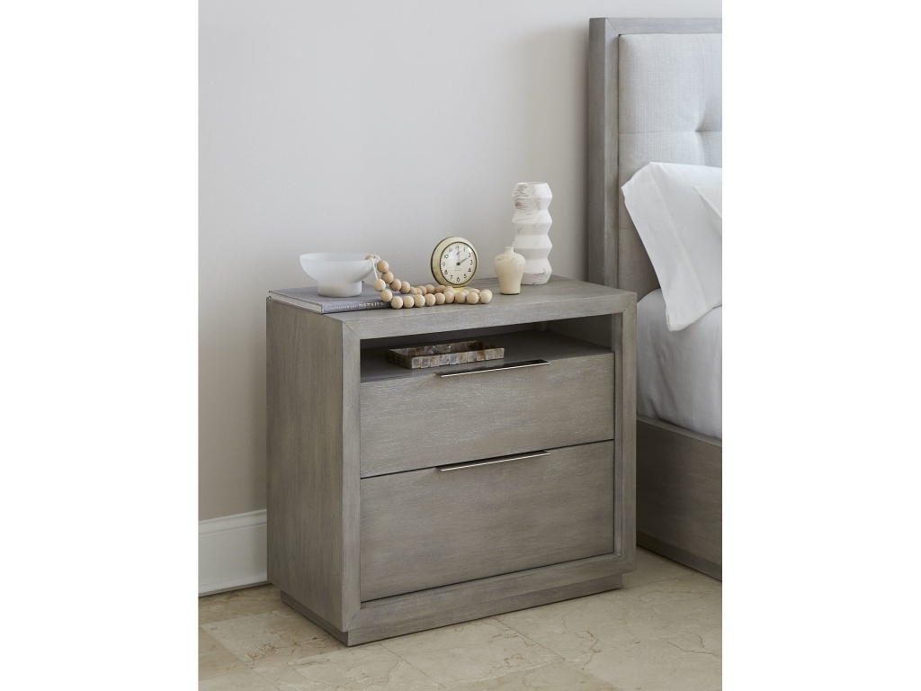 Oxford Two-Drawer Nightstand in Mineral - main image