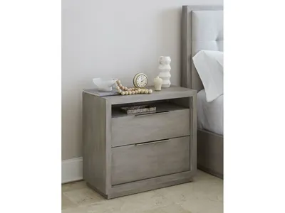 Oxford Two-Drawer Nightstand in Mineral