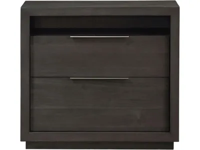 Oxford Two Drawer Nightstand in Basalt Grey