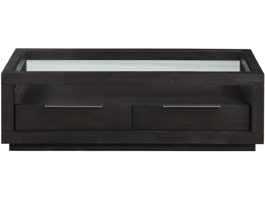 Oxford Two Drawer Rectangular Coffee Table in Basalt Grey - image 3