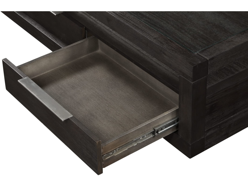 Oxford Two Drawer Rectangular Coffee Table in Basalt Grey - image 4