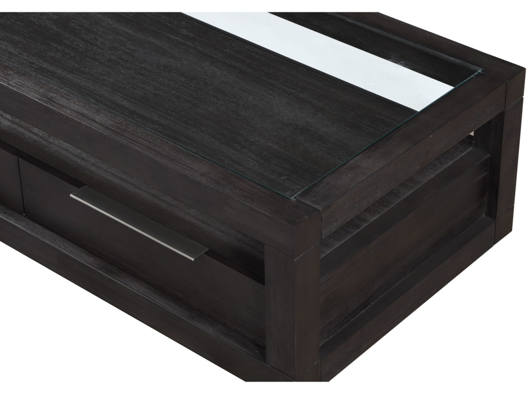 Oxford Two Drawer Rectangular Coffee Table in Basalt Grey - image 5