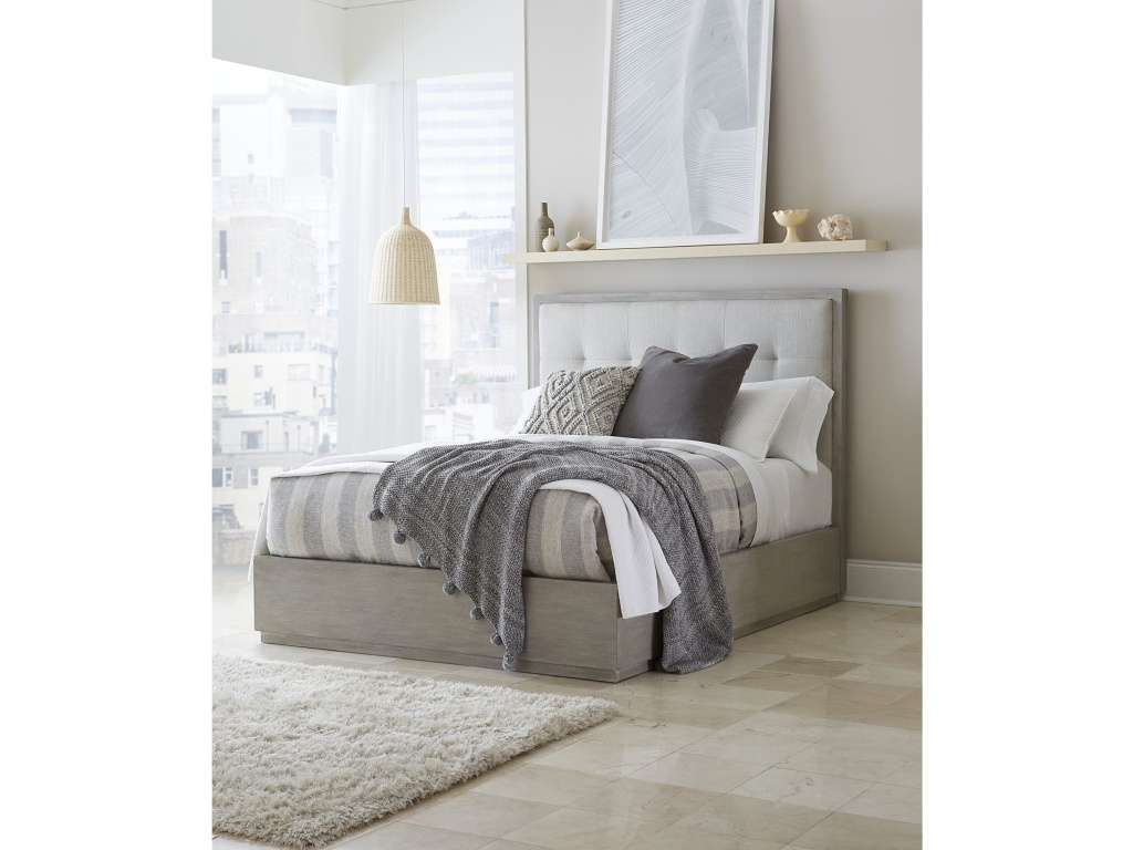 Oxford Upholstered Platform Bed in Mineral - main image