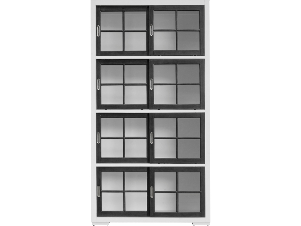 PFC Contemporary 4-Shelf Sliding Door Bookcase - image 1