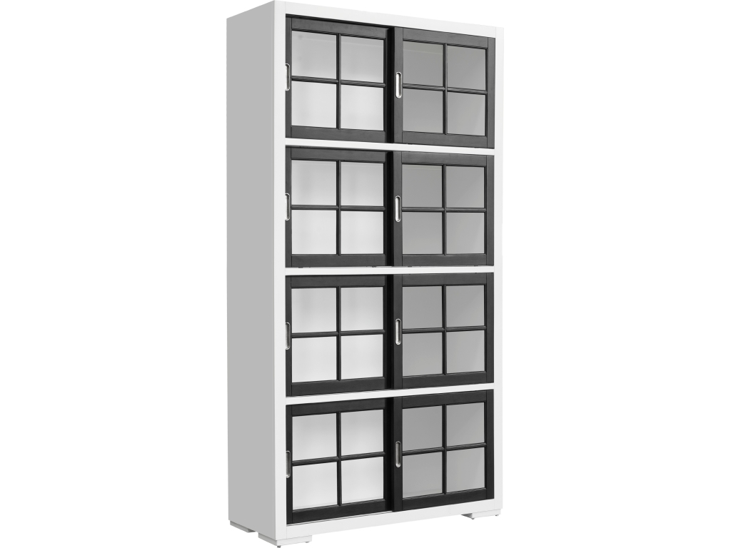 PFC Contemporary 4-Shelf Sliding Door Bookcase - main image