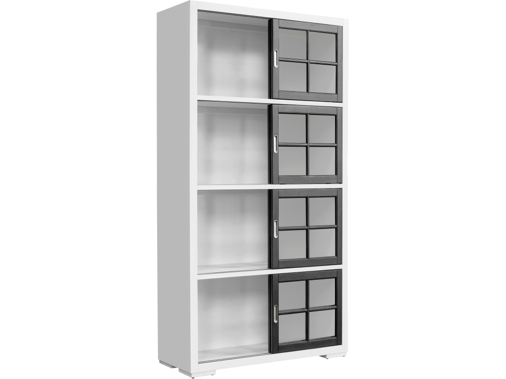 PFC Contemporary 4-Shelf Sliding Door Bookcase - image 2