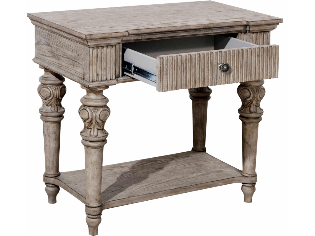 Kingsbury 1 Drawer USB Charging Open Nightstand - image 1