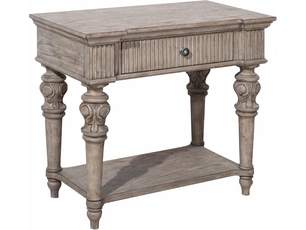 Kingsbury 1 Drawer USB Charging Open Nightstand - main image