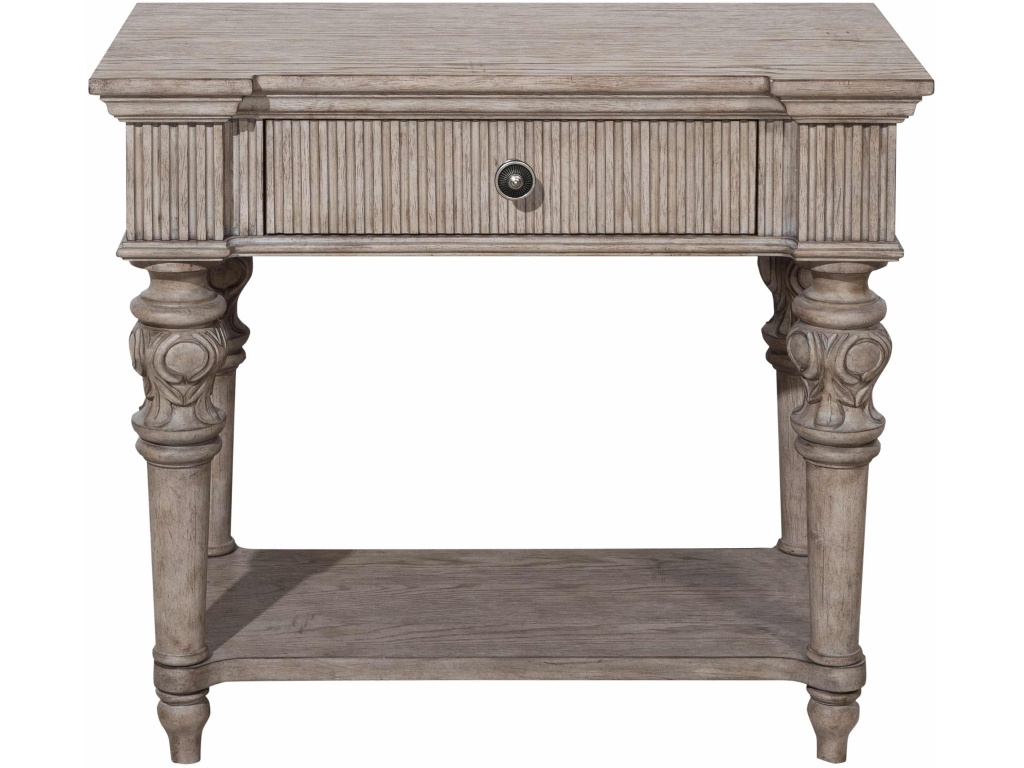 Kingsbury 1 Drawer USB Charging Open Nightstand - image 2