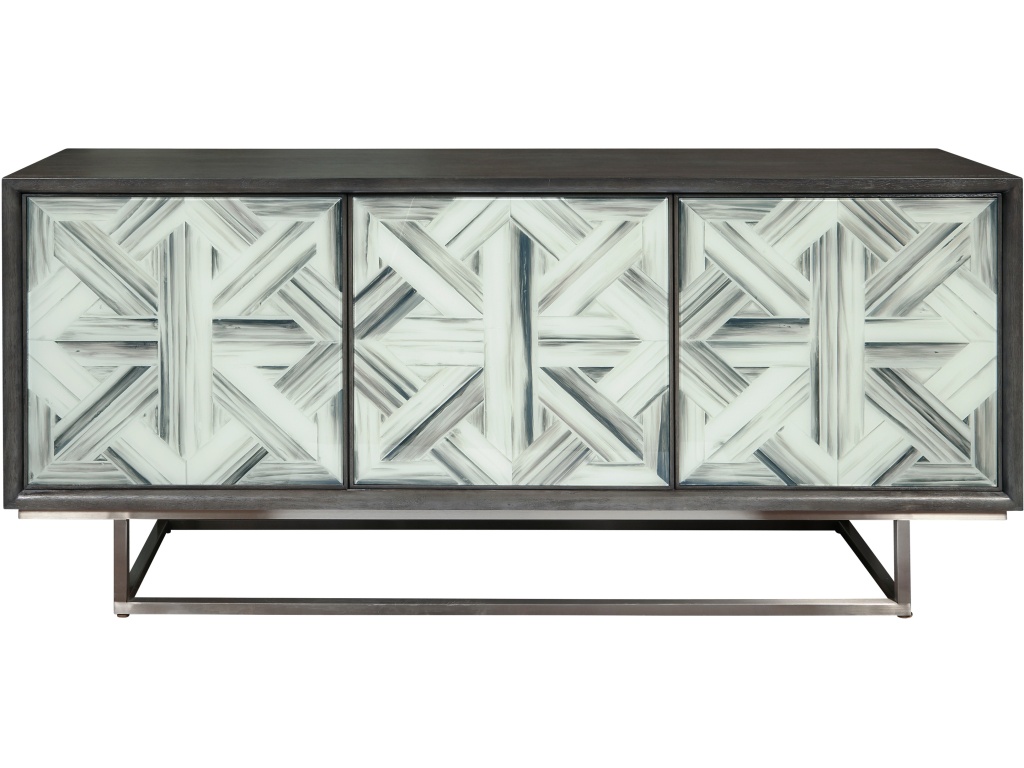 Hand Painted 3 Door Credenza - image 3