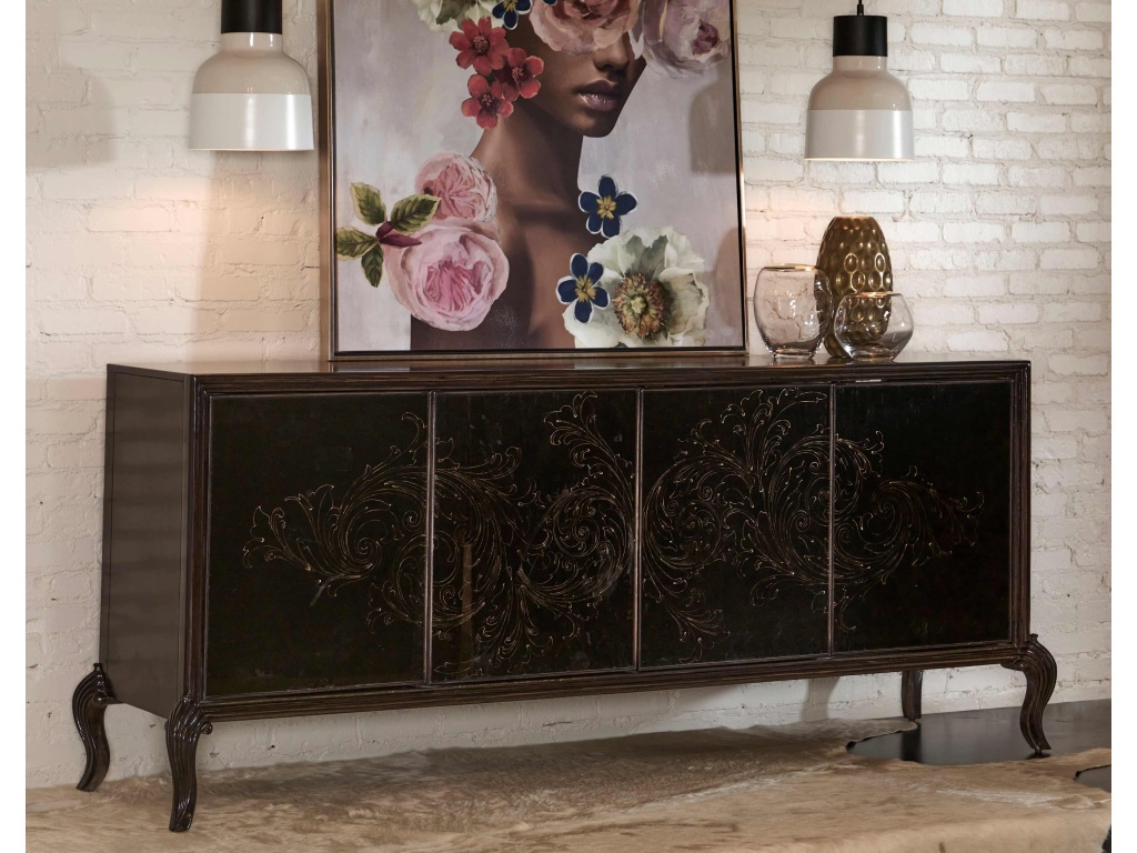 4 Door Media Credenza - image 4