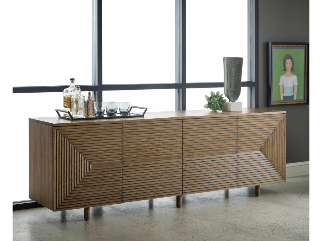 Four Door Geometric Design Console - image 4