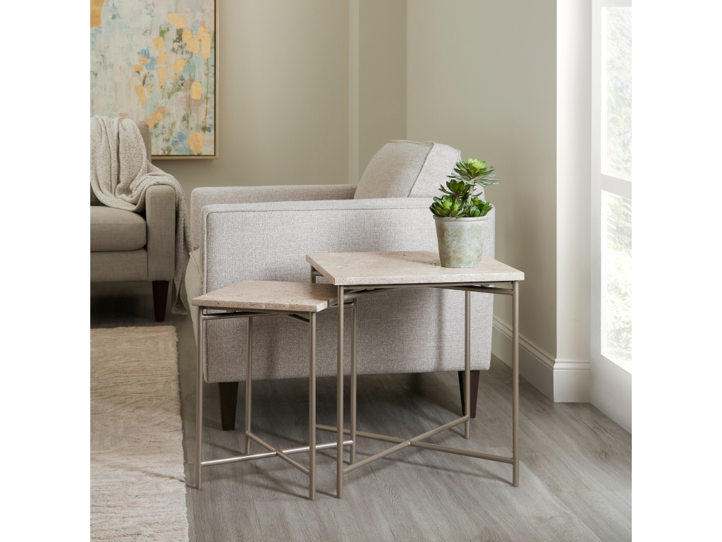 PFC Large Stone Top Nesting Table - image 5