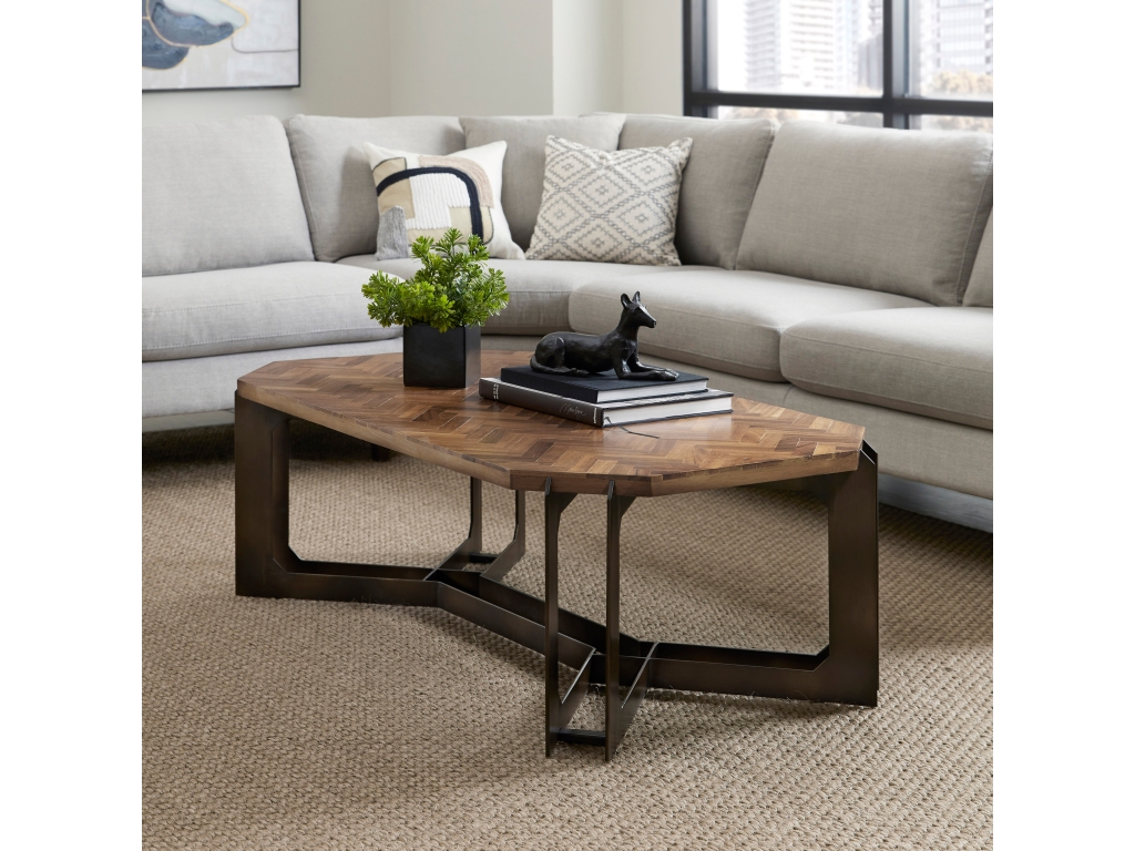 PFC Rustic Cocktail Table with Metal Base - image 4