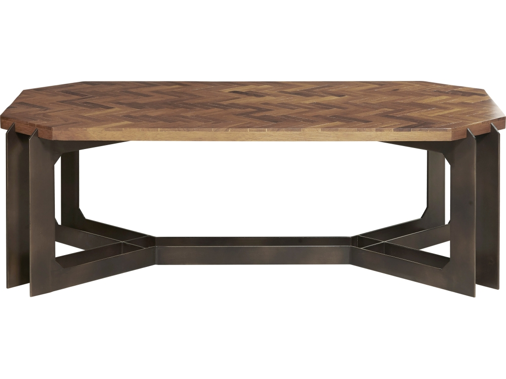 PFC Rustic Cocktail Table with Metal Base - image 1