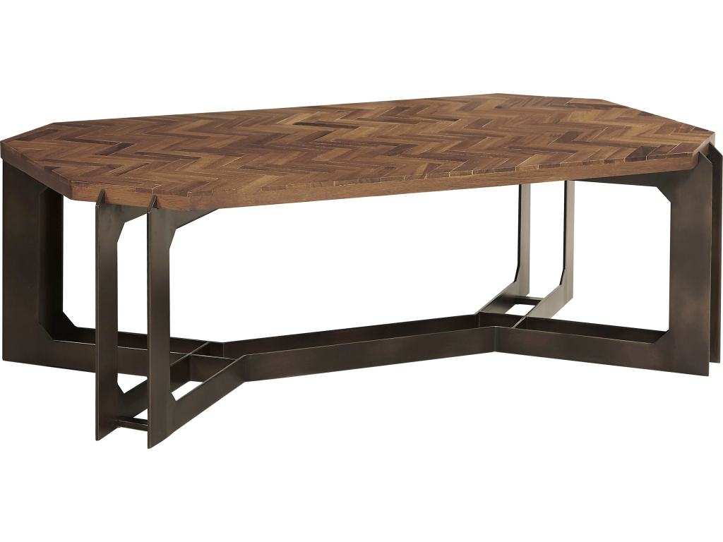 PFC Rustic Cocktail Table with Metal Base - main image
