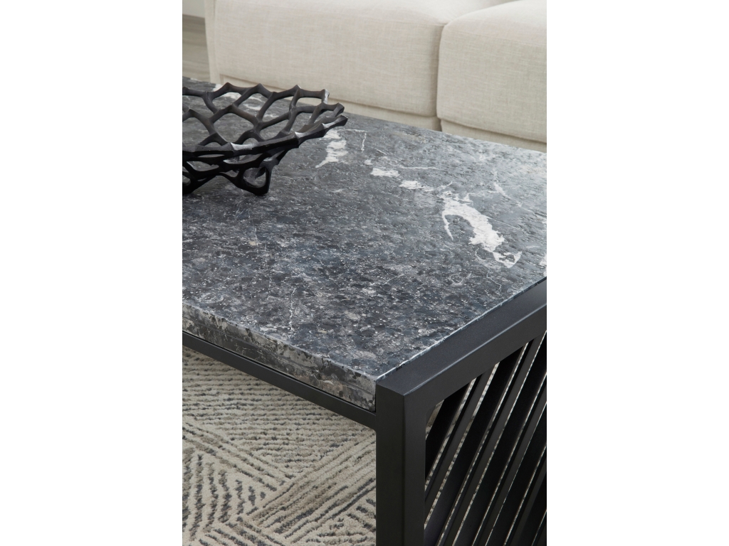 PFC Modern Industrial Stone Top Cocktail Table - image 3