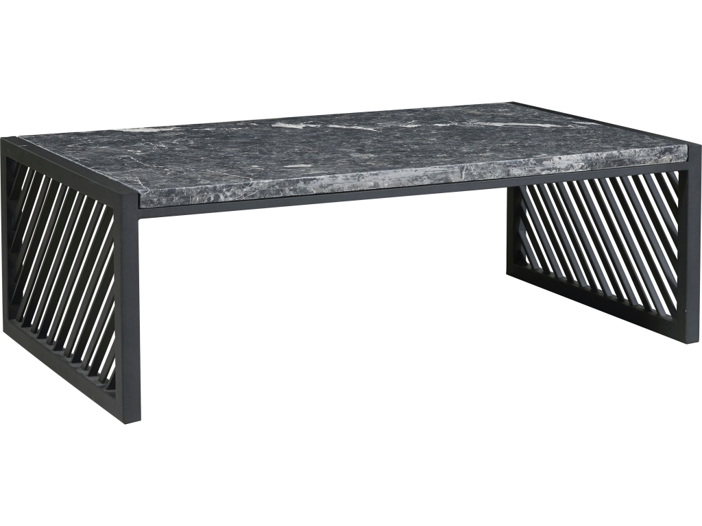 PFC Modern Industrial Stone Top Cocktail Table - main image