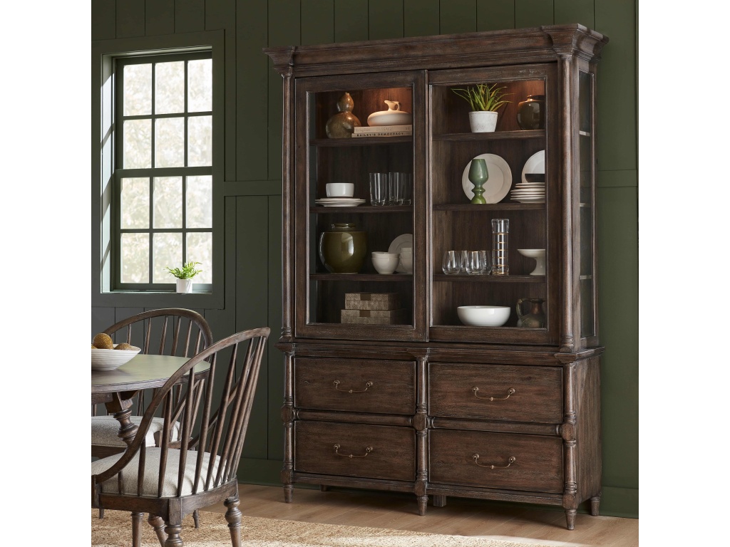 PFC Revival Row Sliding Door Display Cabinet with Storage Drawers - image 4