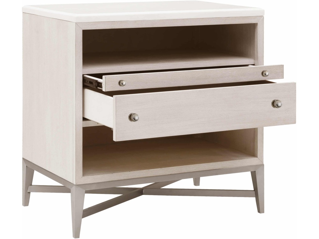 PFC Ashby Place Accent Nightstand with Center Drawers and USB-C Port - image 2