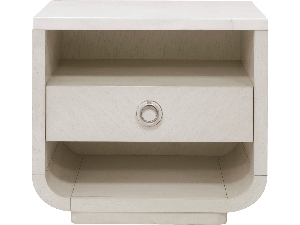 PFC Brighton Stone Top Accent Nightstand with Storage Drawer and USB Port - image 1