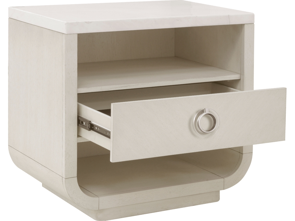 PFC Brighton Stone Top Accent Nightstand with Storage Drawer and USB Port - image 2